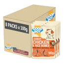 Good Boy Crunchy Chicken & Rice Bones Dog Treats 100g x 8 Packs