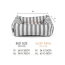Buy Scruffs Amalfi Striped Box Dog Bed in Black | Percys Pet Products