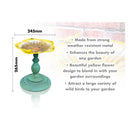 St Helens Metal Bird Bath / Feeder - Yellow Flower - Percys Pet Products